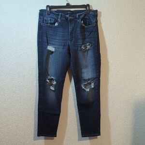 KanCan Jeans Estilo Women size W15 31 Blue Distressed
